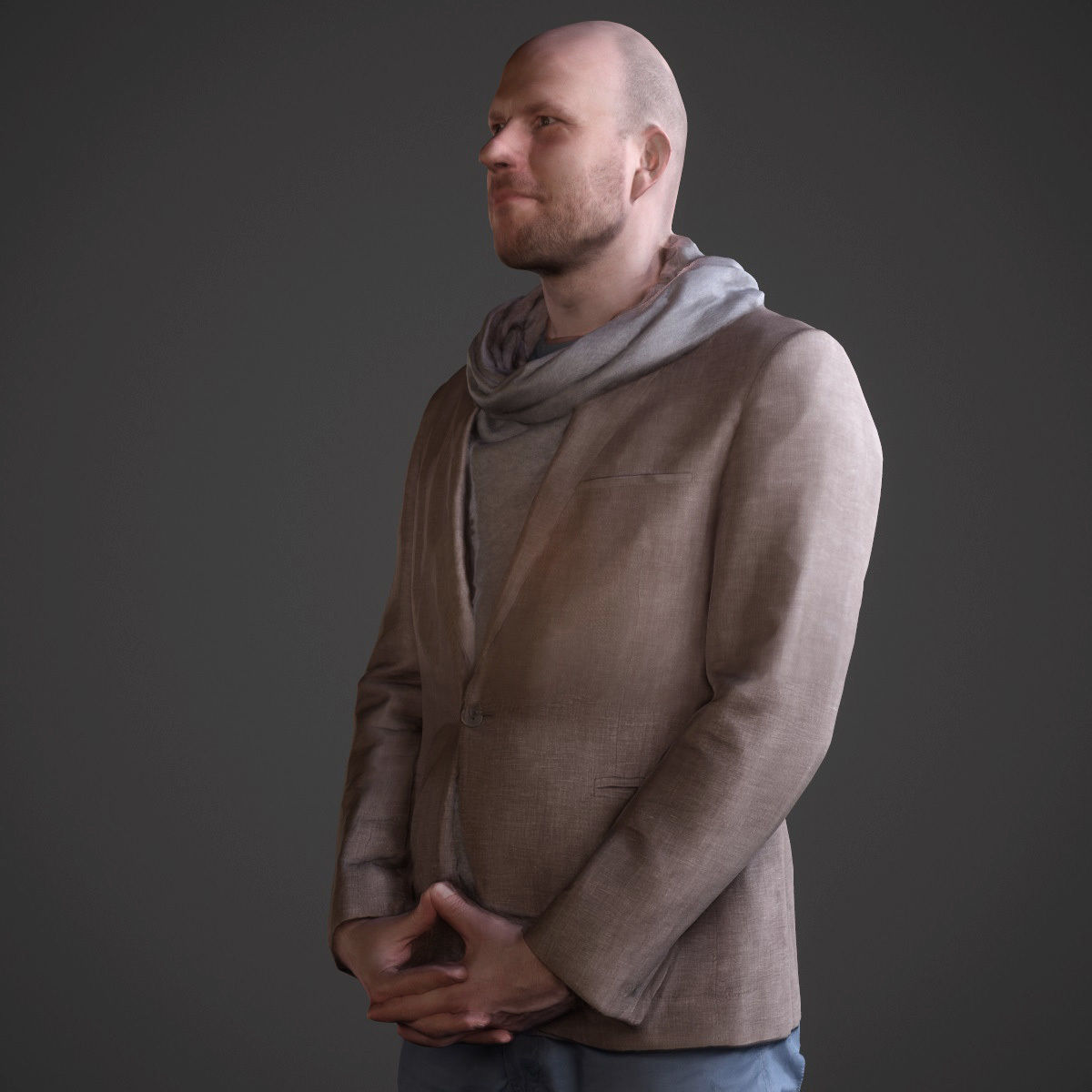 12 Casual Male Characters Low-poly 3D model_6