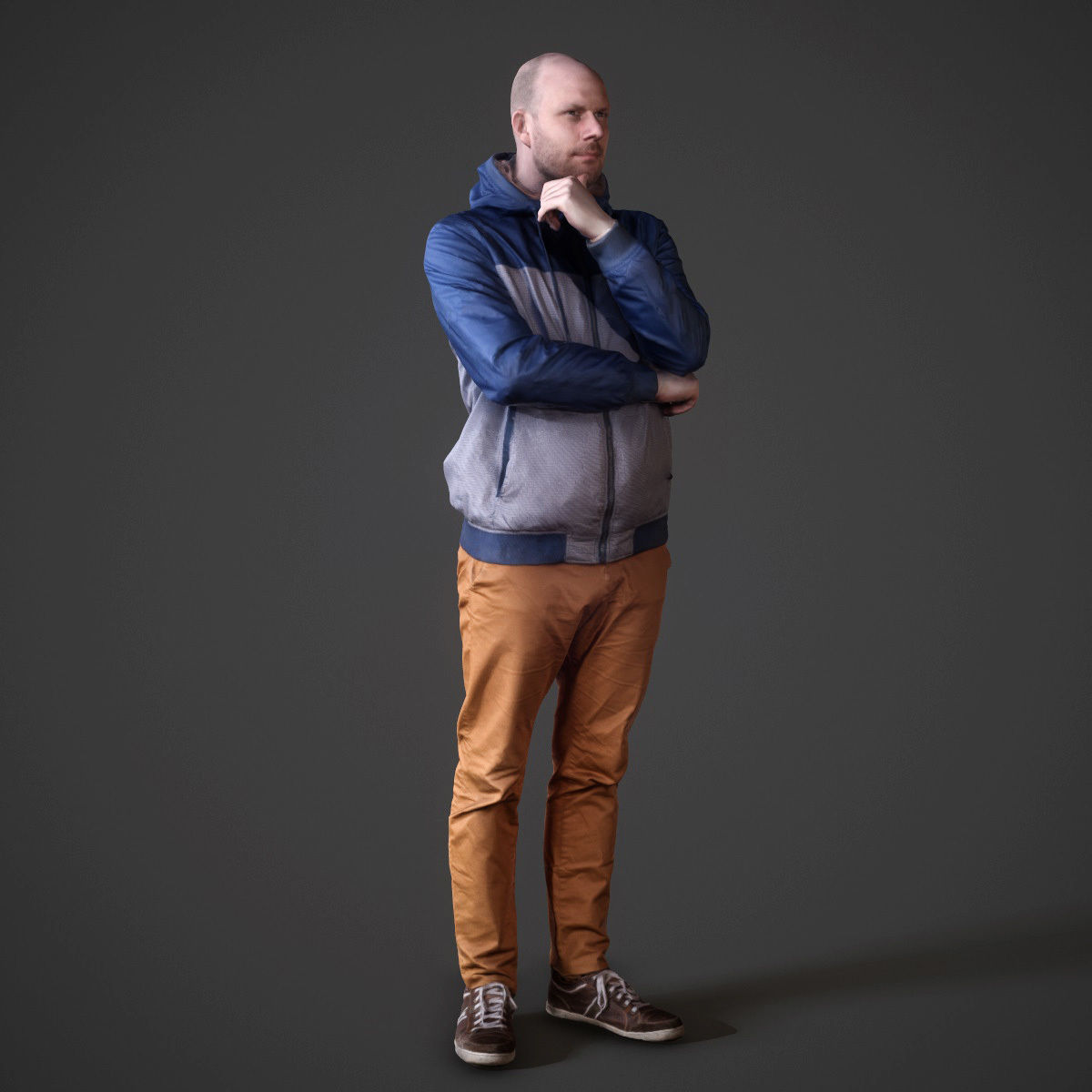 12 Casual Male Characters Low-poly 3D model_13