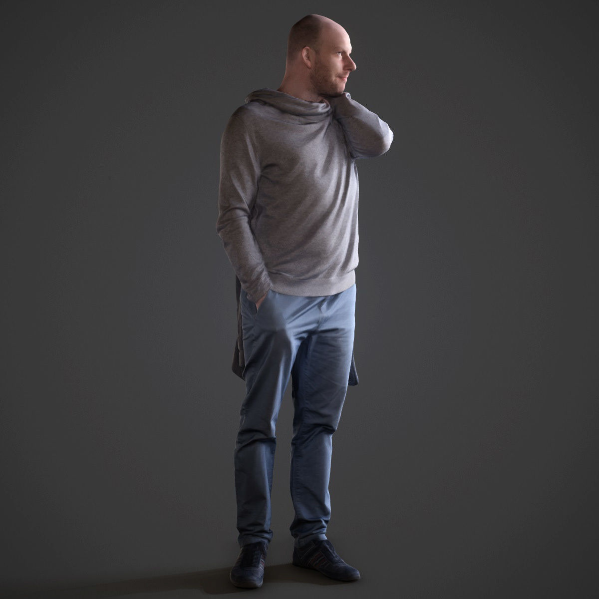 12 Casual Male Characters Low-poly 3D model_11