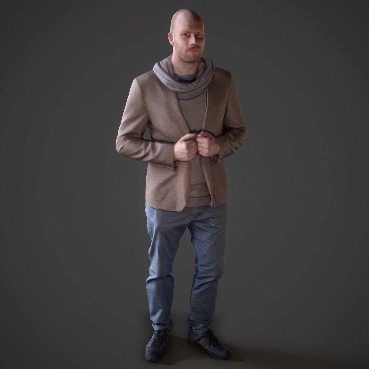 12 Casual Male Characters Low-poly 3D model_9