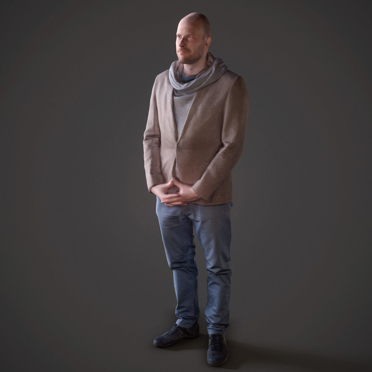 12 Casual Male Characters Low-poly 3D model_7