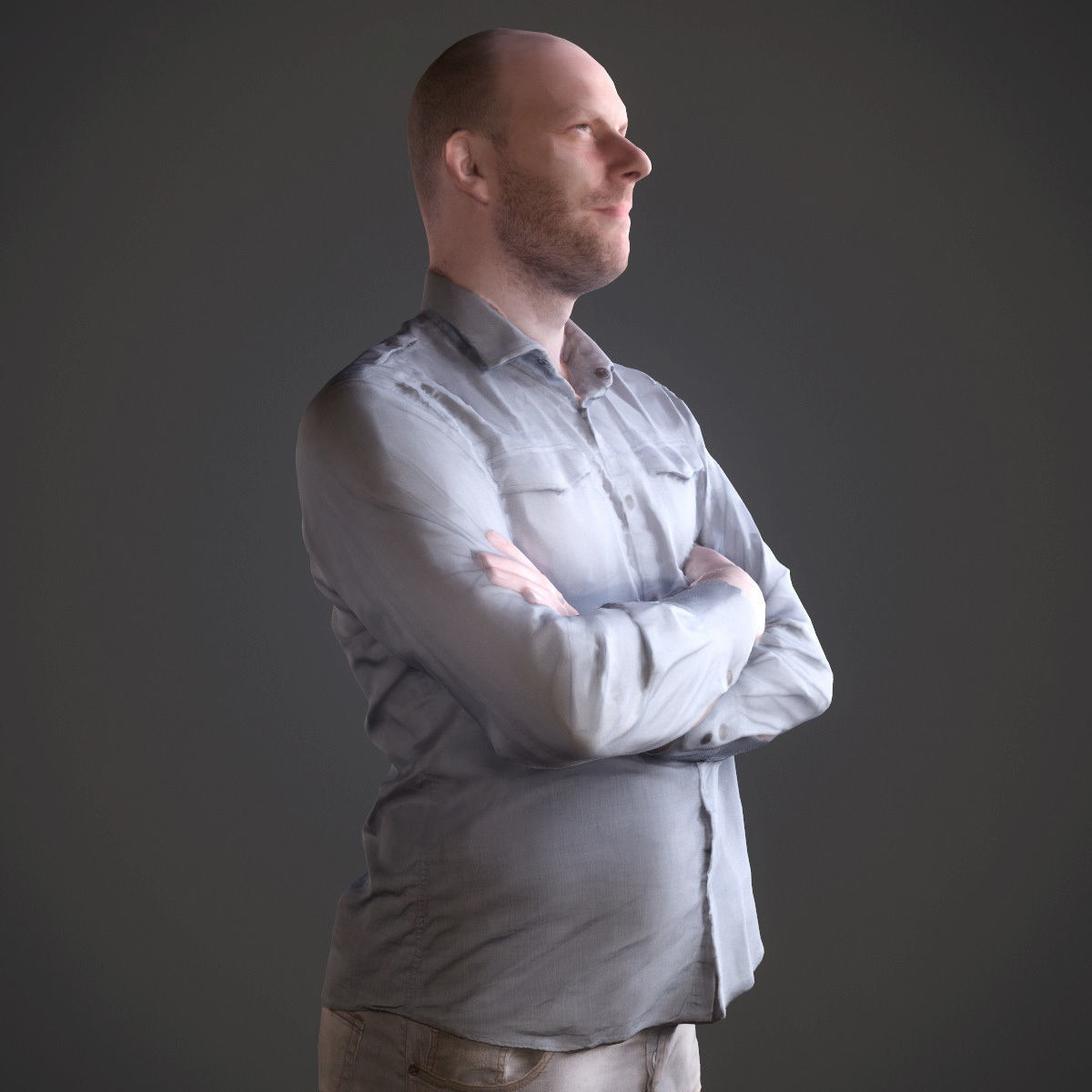 12 Casual Male Characters Low-poly 3D model_20