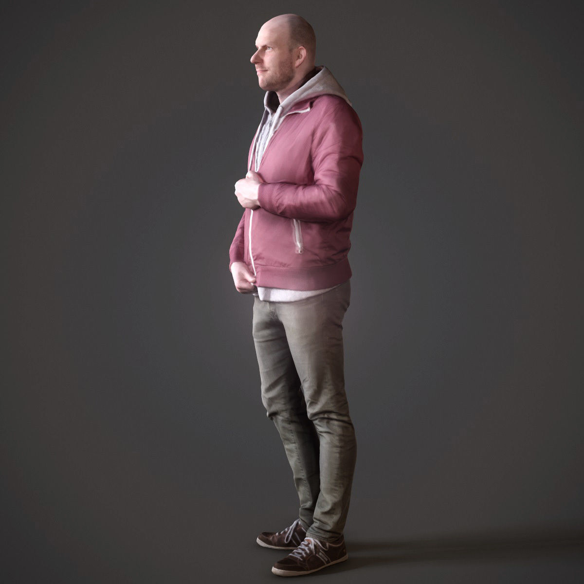 12 Casual Male Characters Low-poly 3D model_5