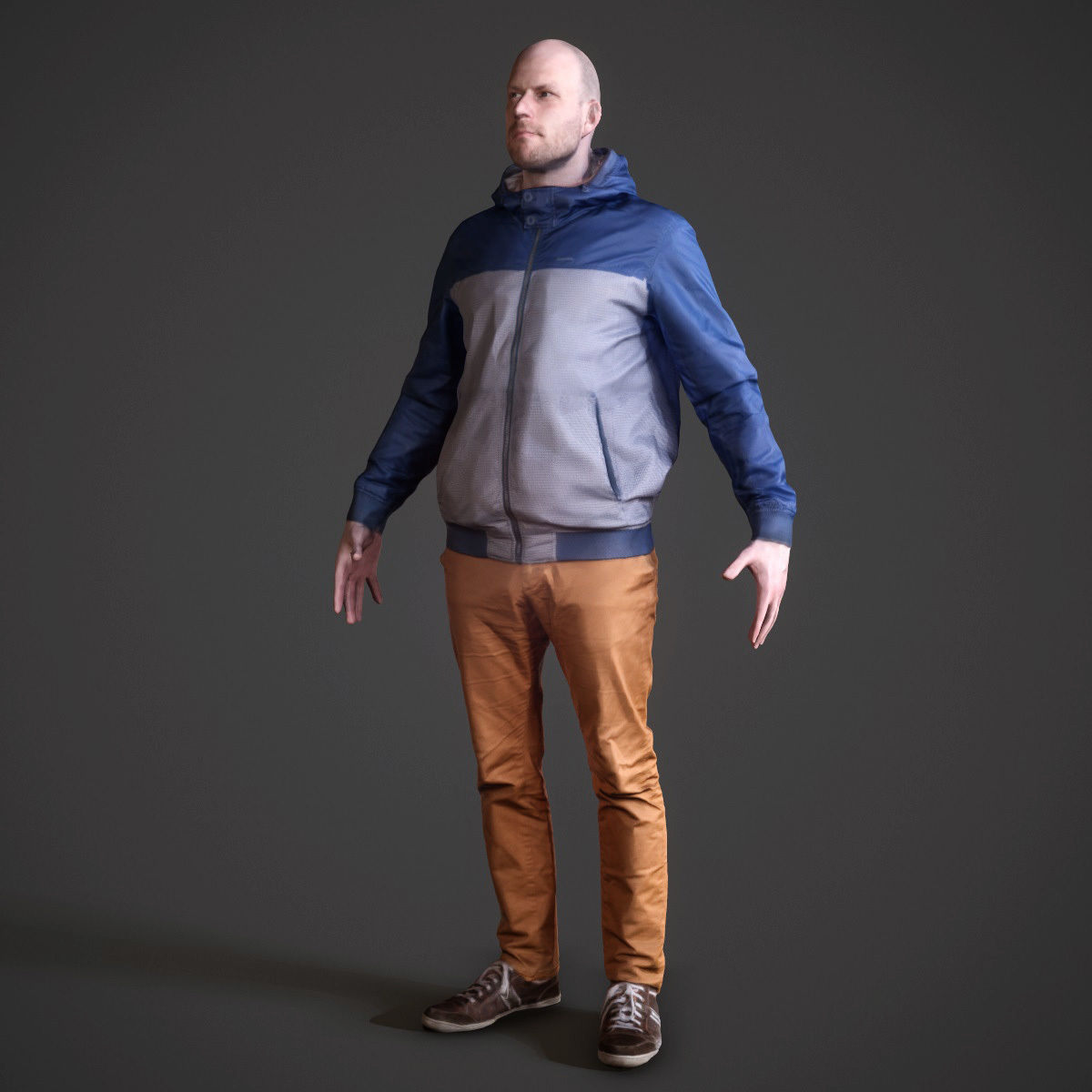 12 Casual Male Characters Low-poly 3D model_15