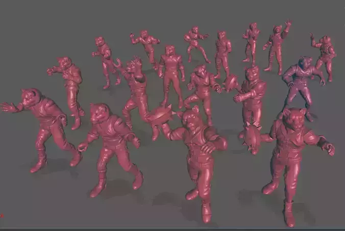 Fantasy Football Cat Folk Team 3D print model