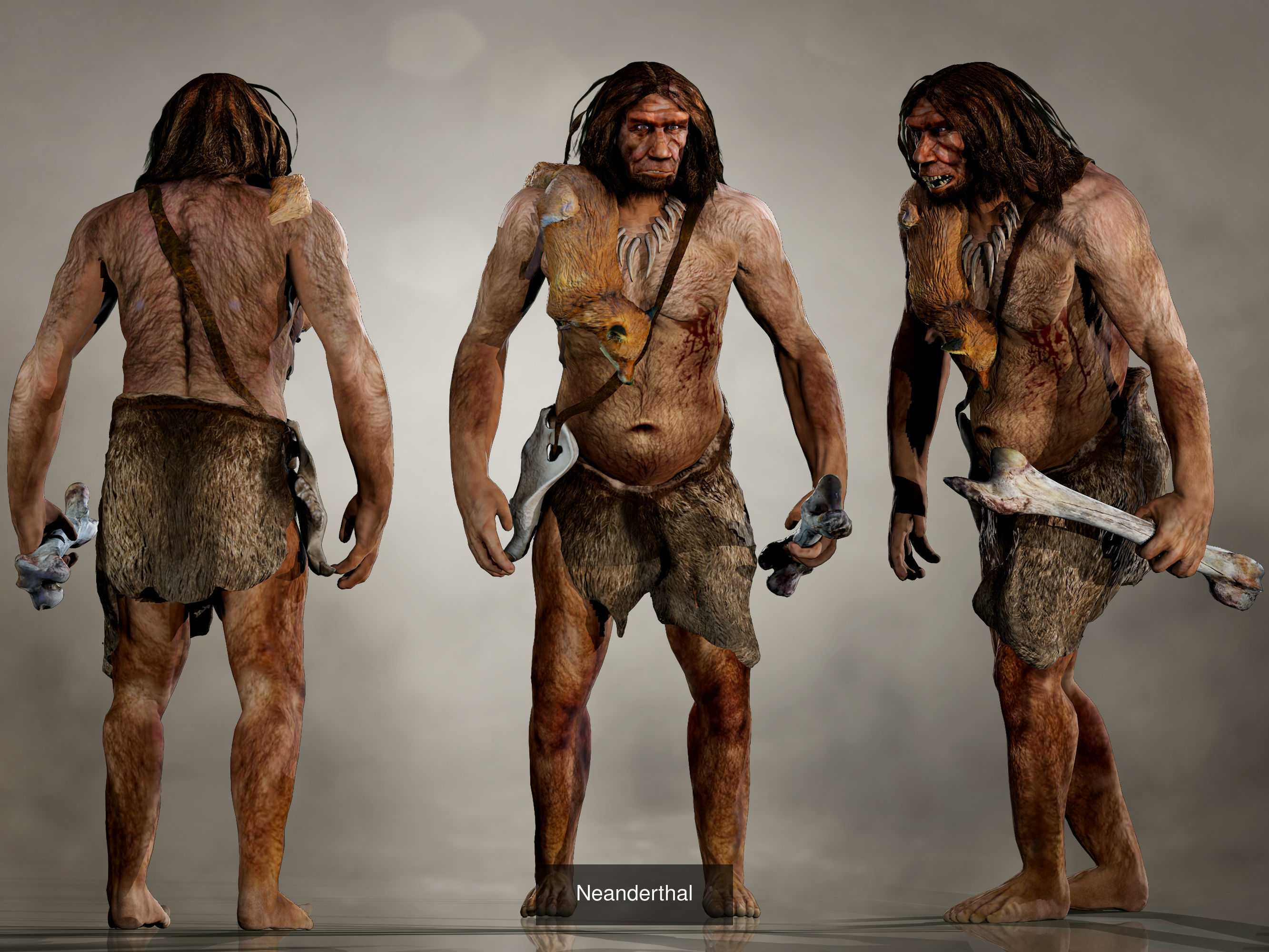 Ancient Primitive People pack 3D Model Collection_4