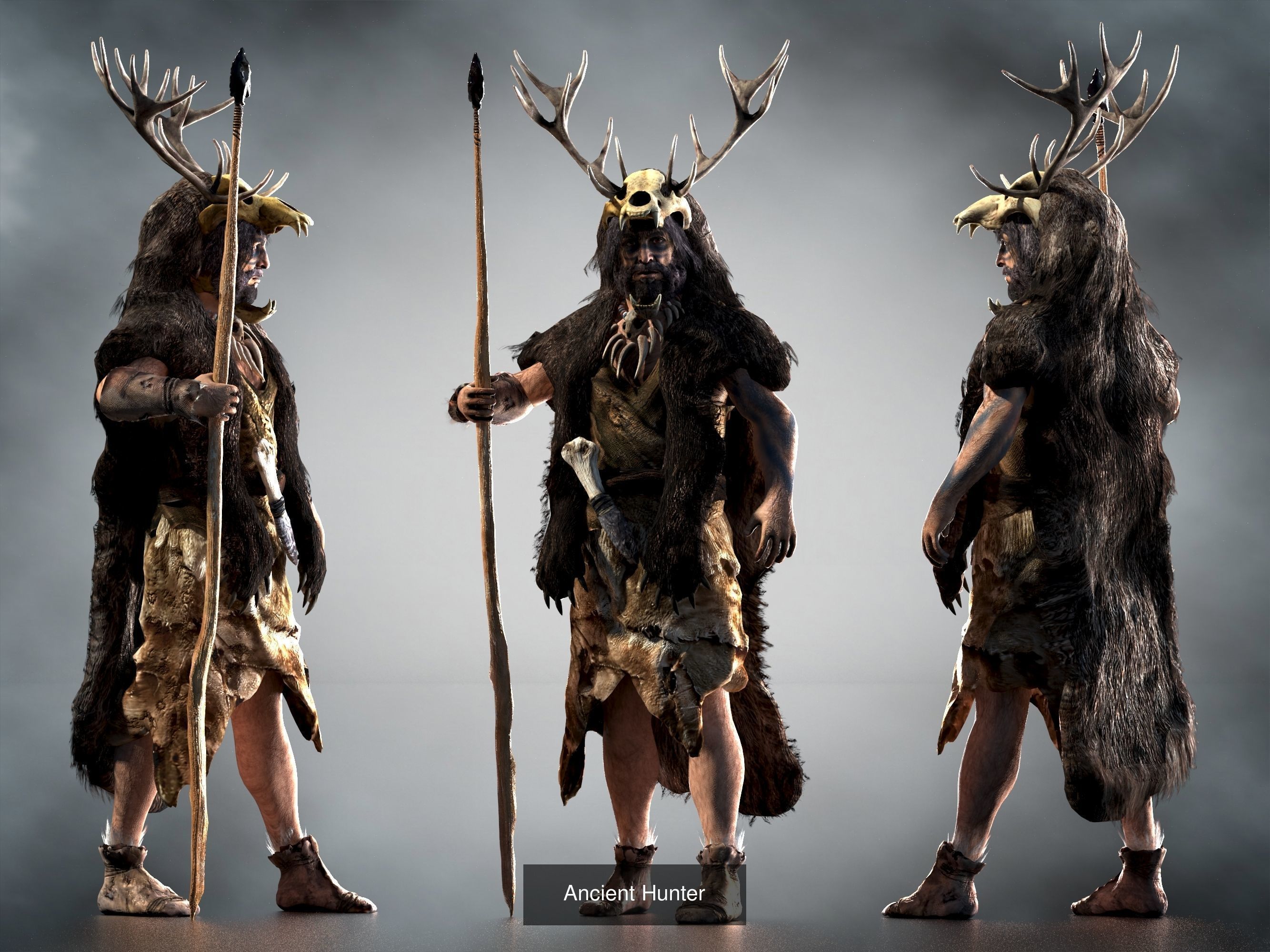 Ancient Primitive People pack 3D Model Collection_2