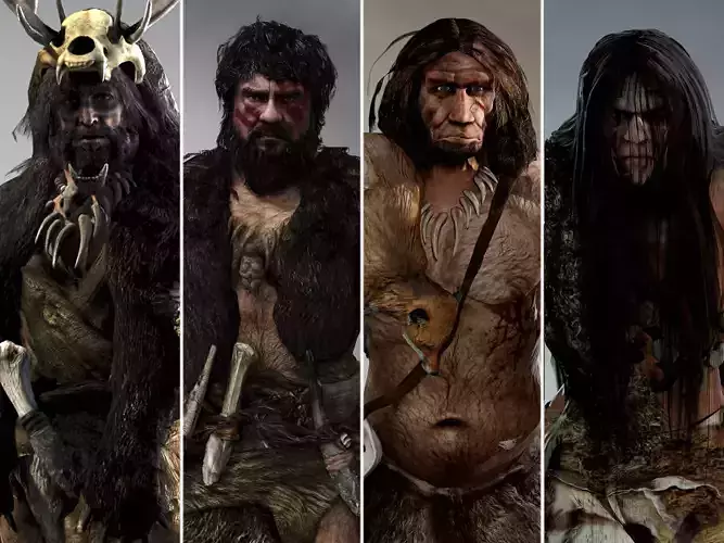 Ancient Primitive People pack 3D Model Collection