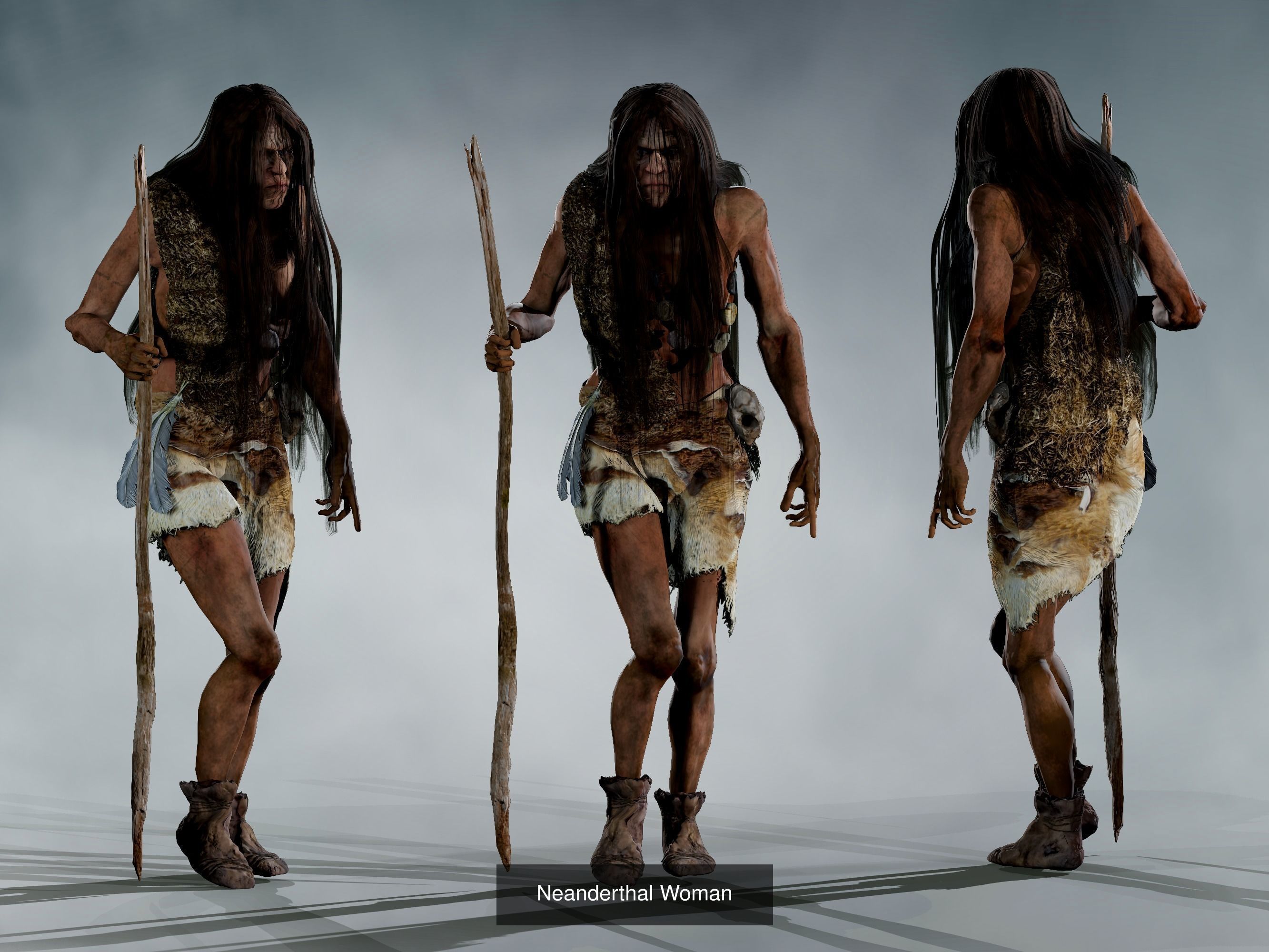 Ancient Primitive People pack 3D Model Collection_5