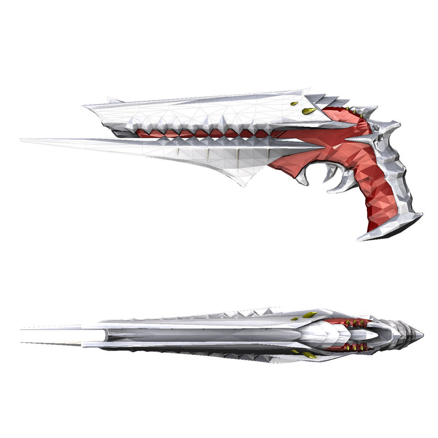 Zaoulis Bane Legendary Hand Cannon Low Poly 3D print model_1