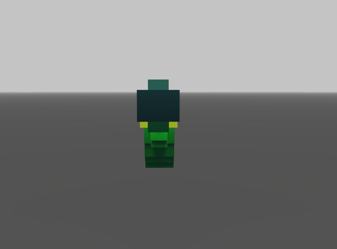 FuntasticGun minecraft pillar Low-poly 3D model_1