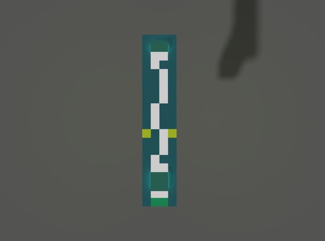 FuntasticGun minecraft pillar Low-poly 3D model_4