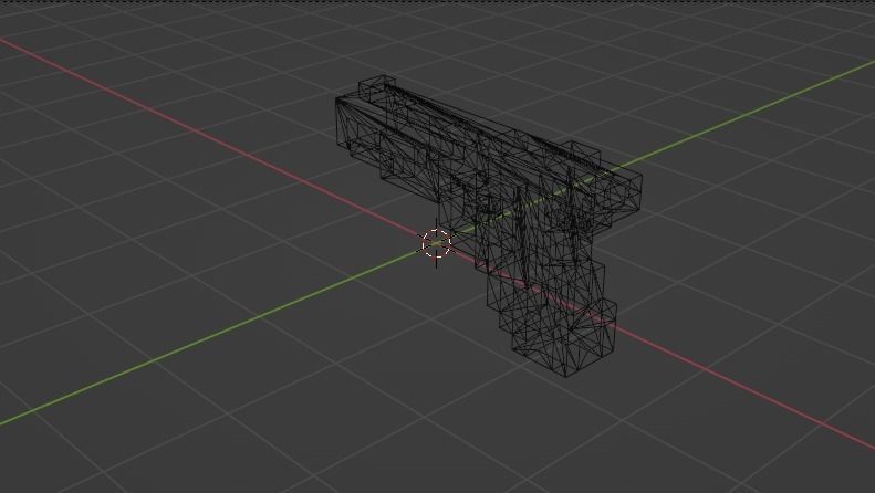 FuntasticGun minecraft pillar Low-poly 3D model_9