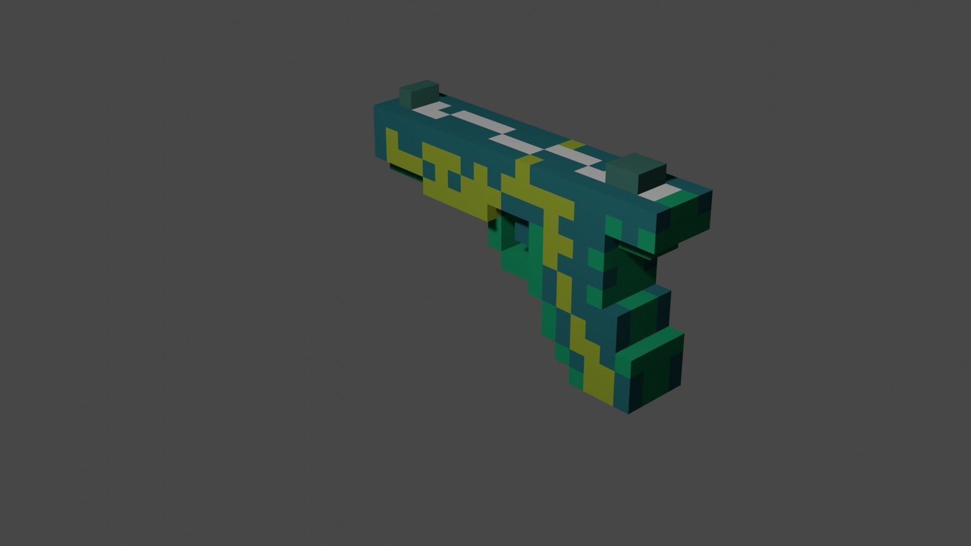 FuntasticGun minecraft pillar Low-poly 3D model_7
