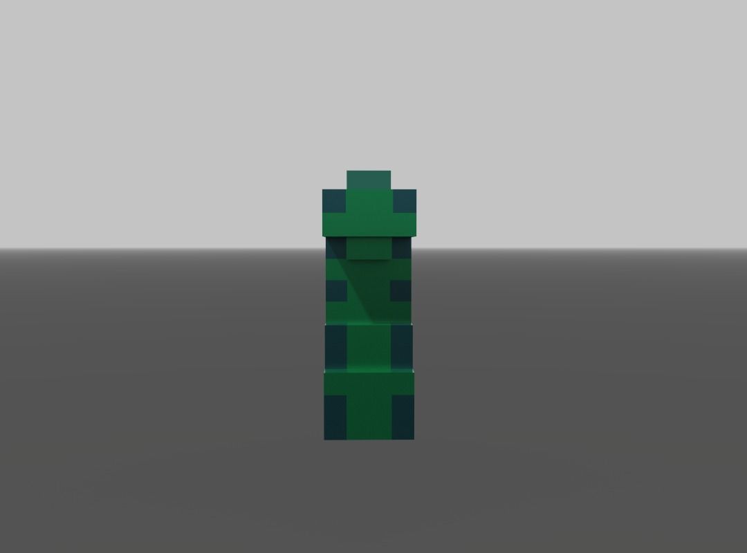 FuntasticGun minecraft pillar Low-poly 3D model_3