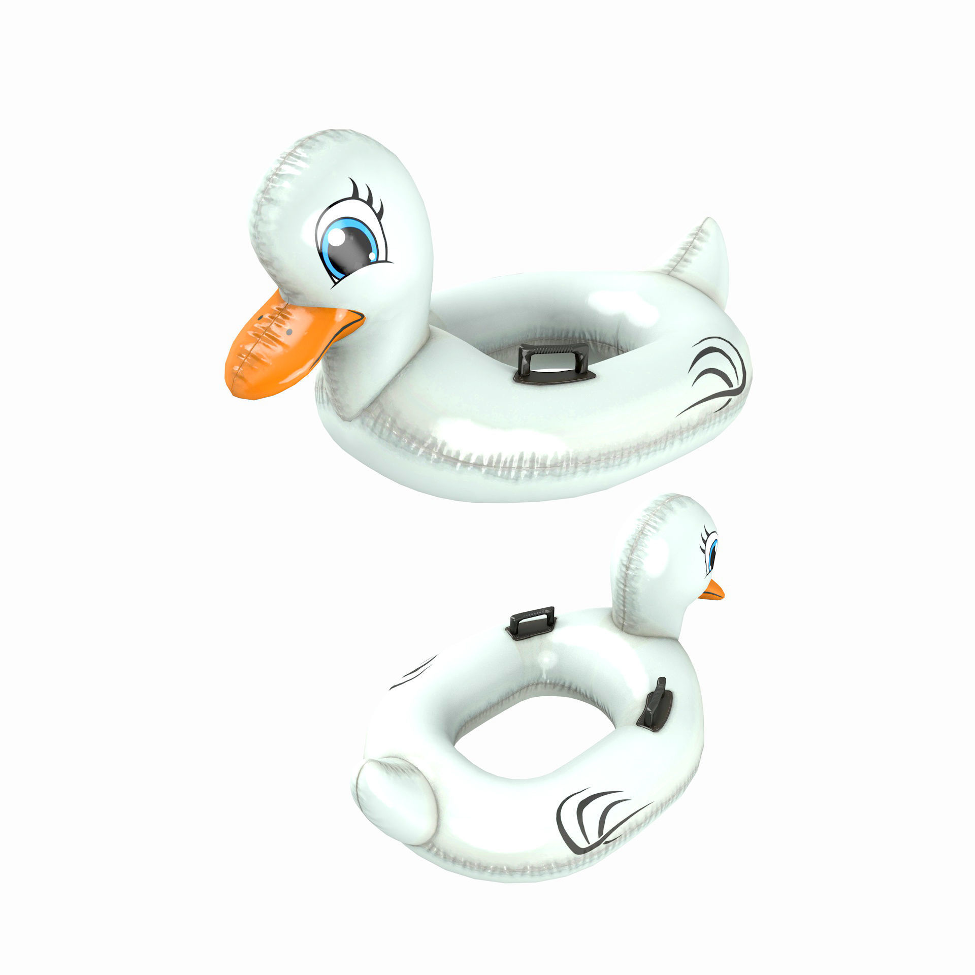 4 Inflatable Pool Toys Low-poly 3D model_7