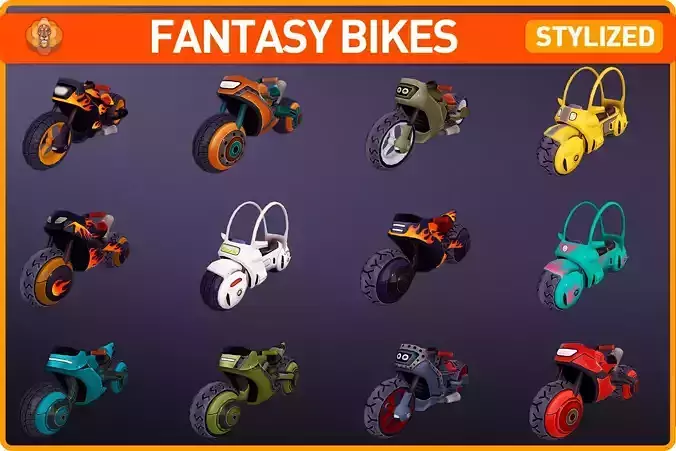 Fantasy Cartoon Bikes