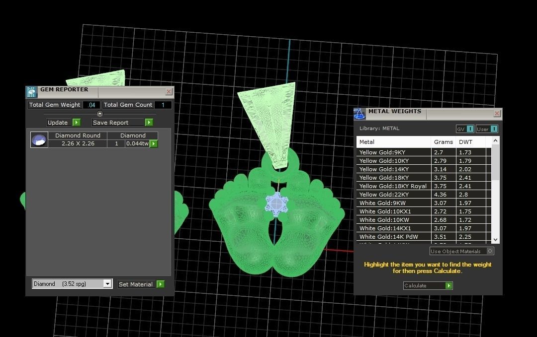 MGold015-3p Baby Foots 2 Pendants 3D print model_4