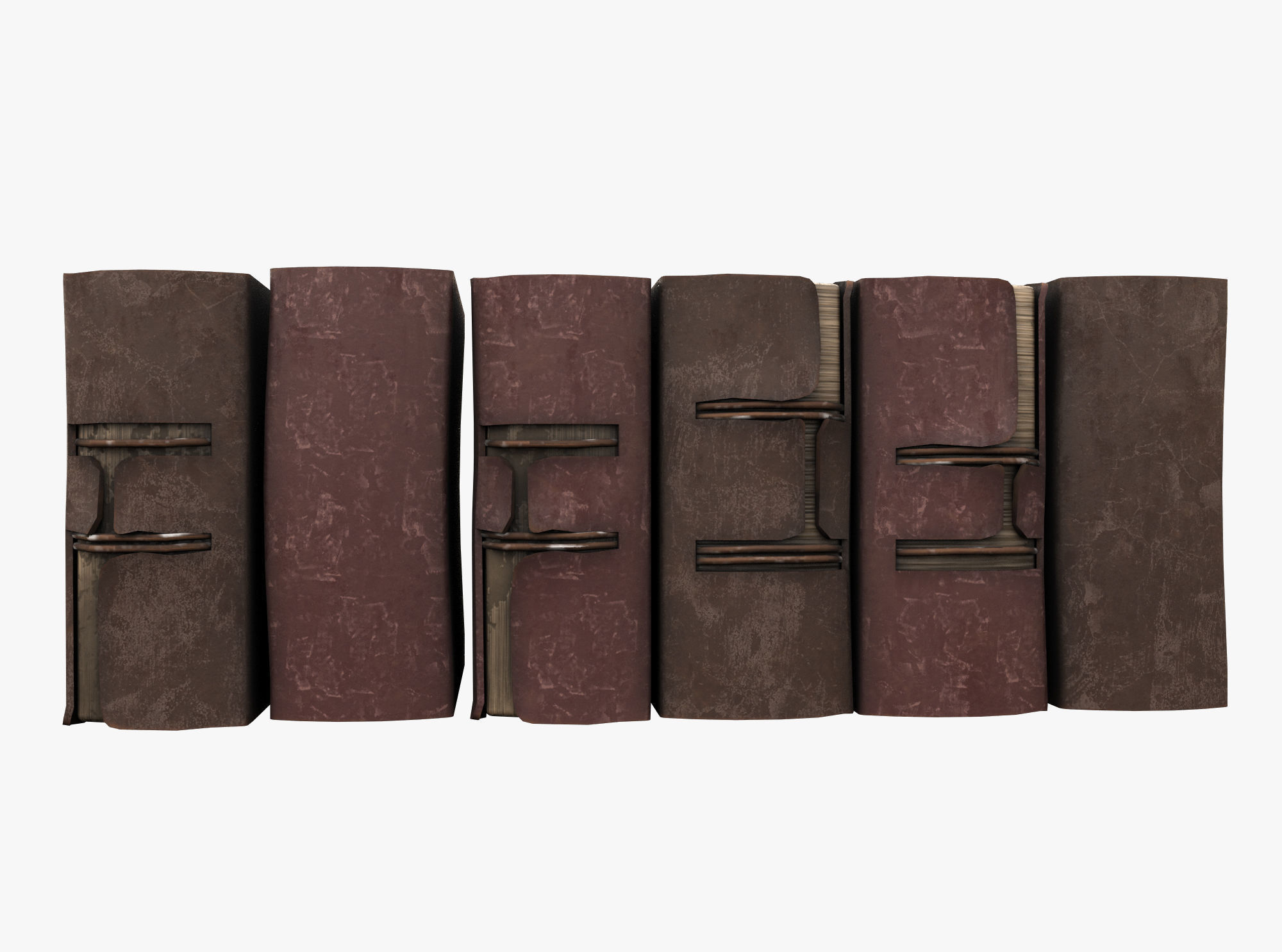 Medieval Book Low-poly 3D model_3