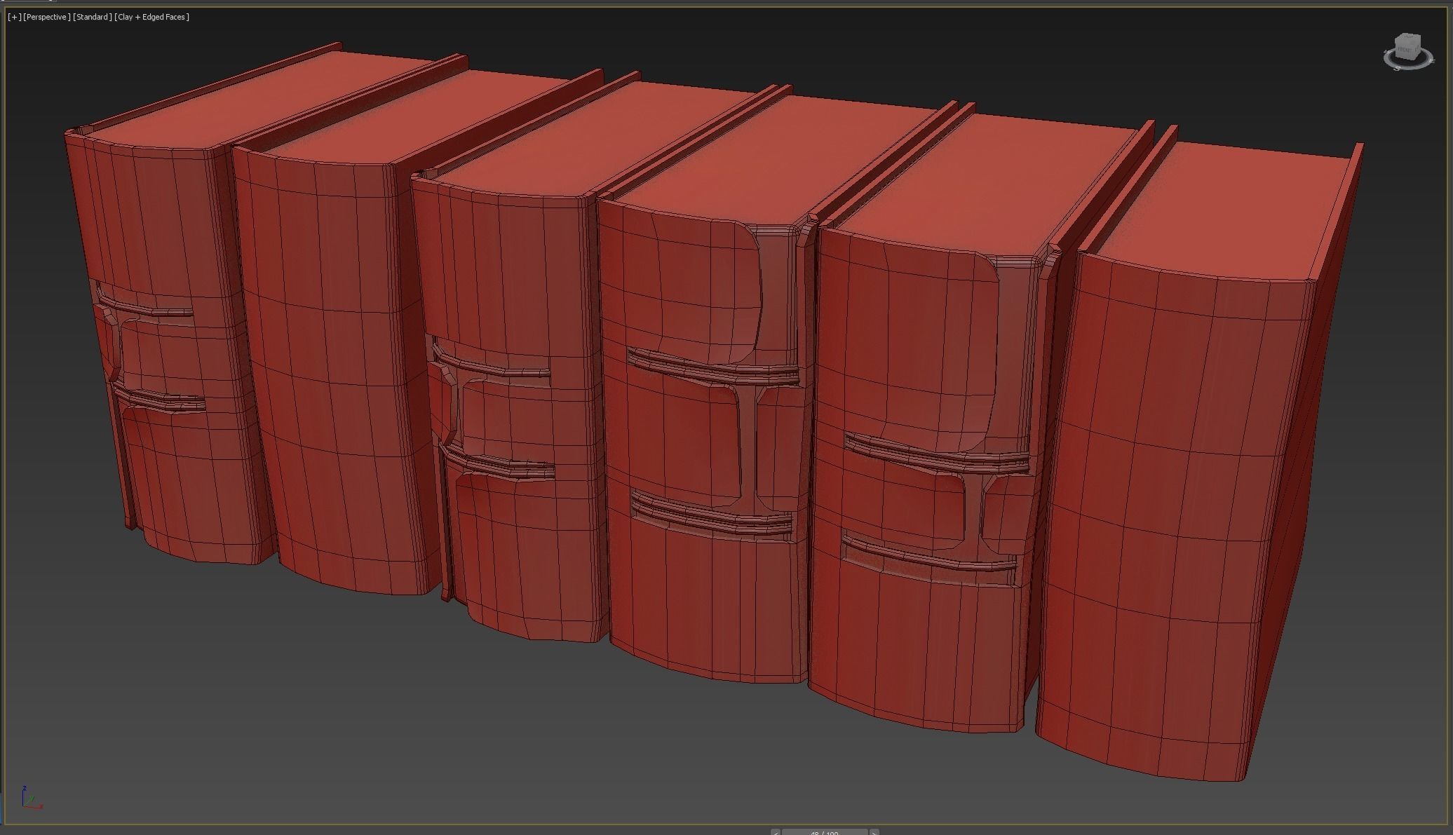 Medieval Book Low-poly 3D model_7