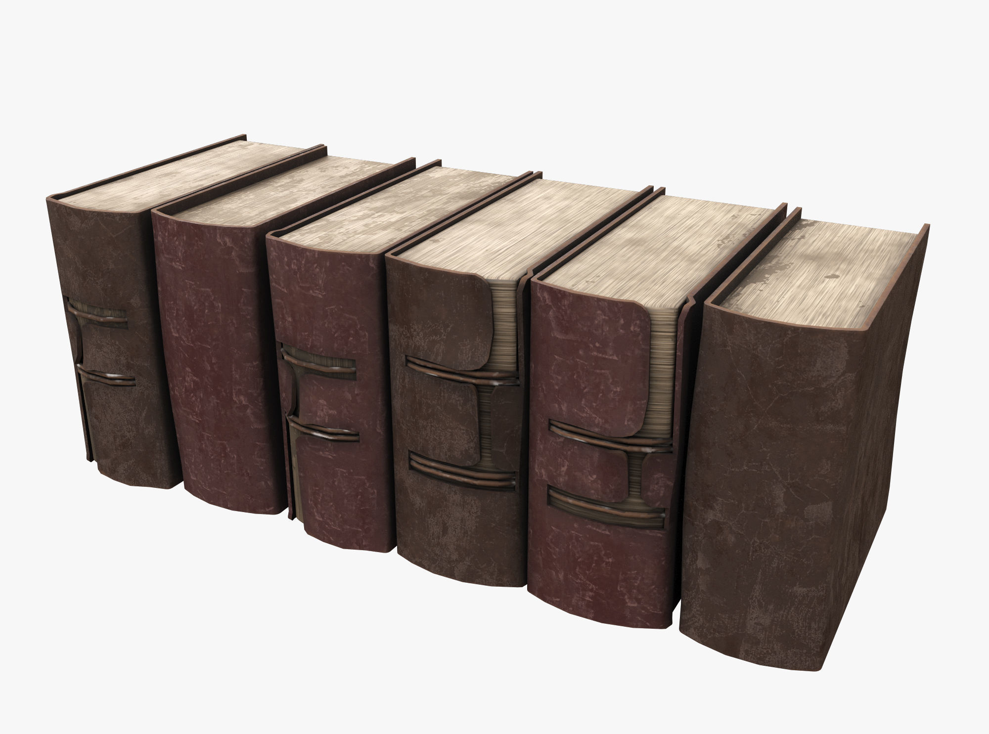Medieval Book Low-poly 3D model_2