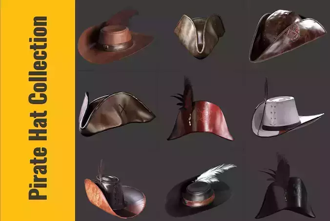12 Pirate Hat Collection  