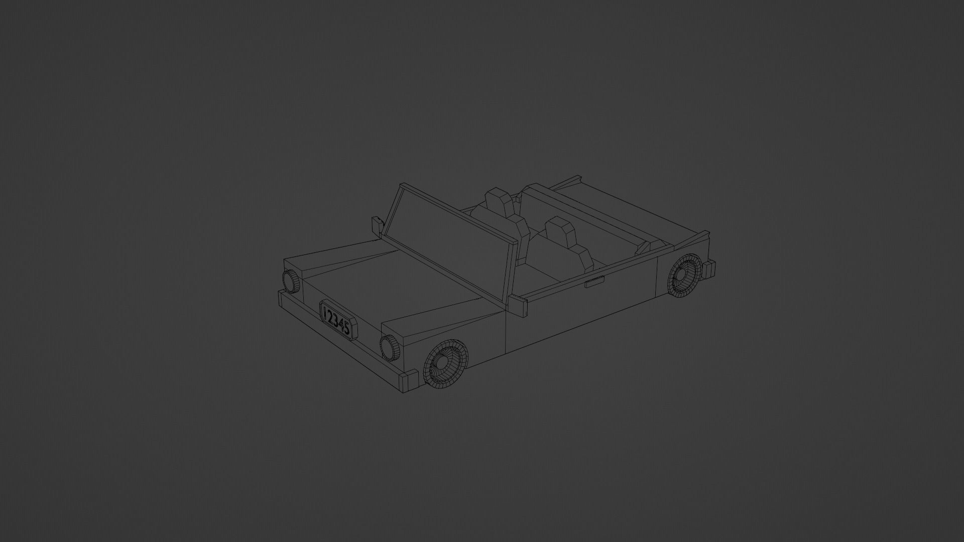 lowpoly open car Free low-poly 3D model_5