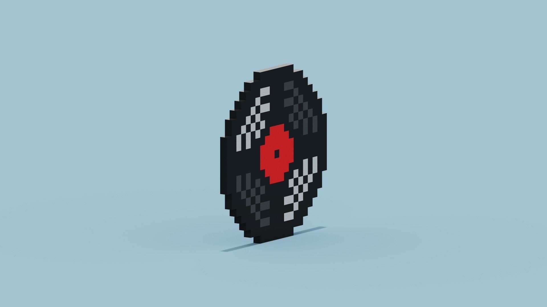 Voxel Vinly Low-poly 3D model_11