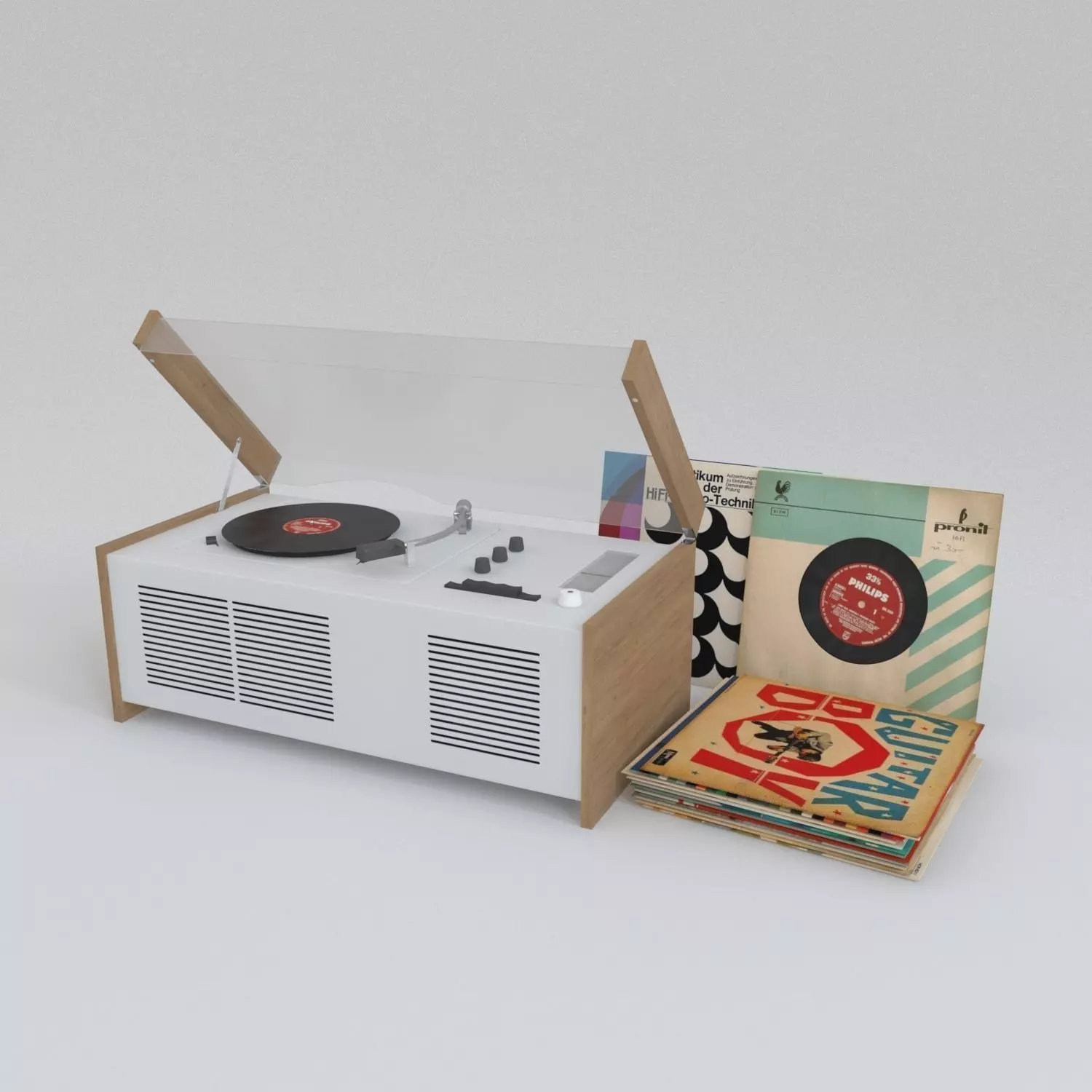 Braun SK55 Record Player 3D model_0