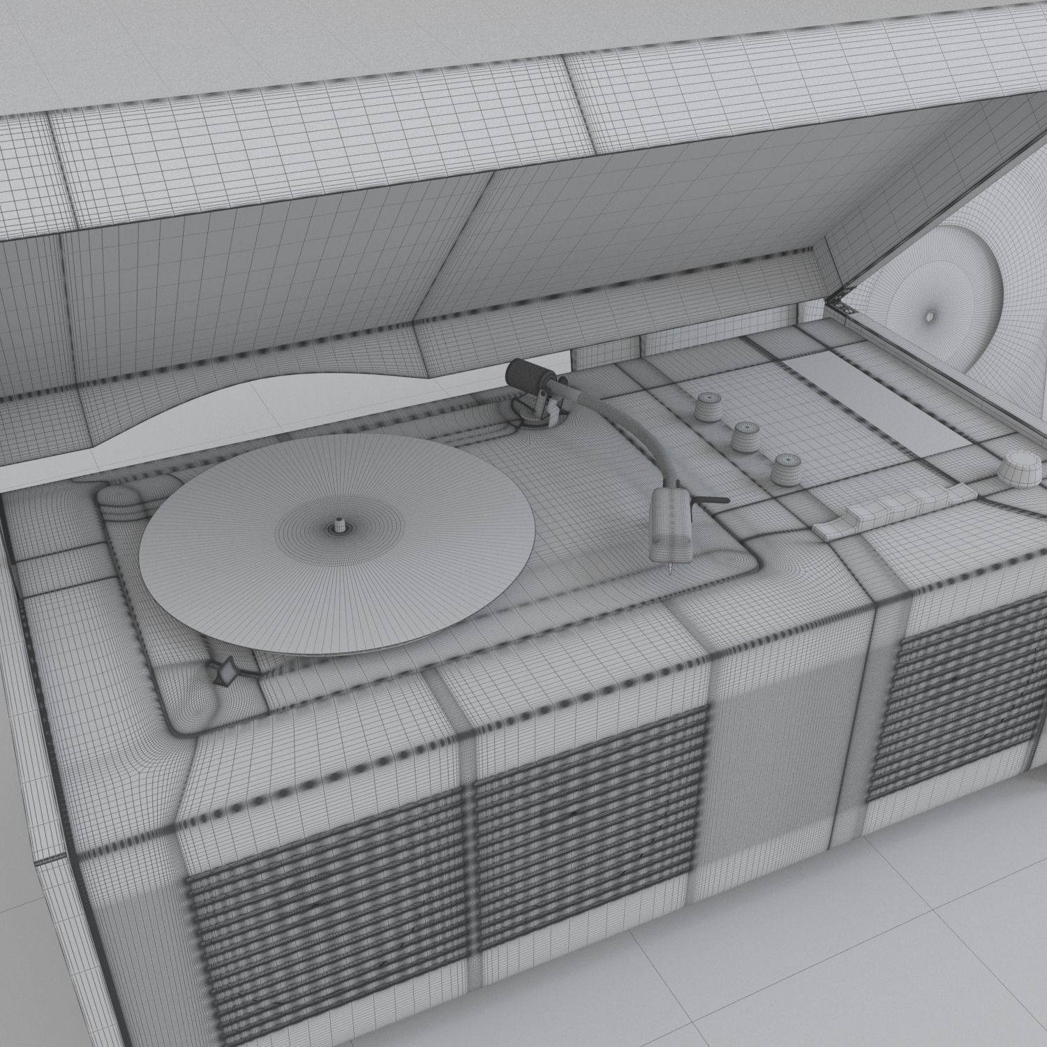 Braun SK55 Record Player 3D model_3