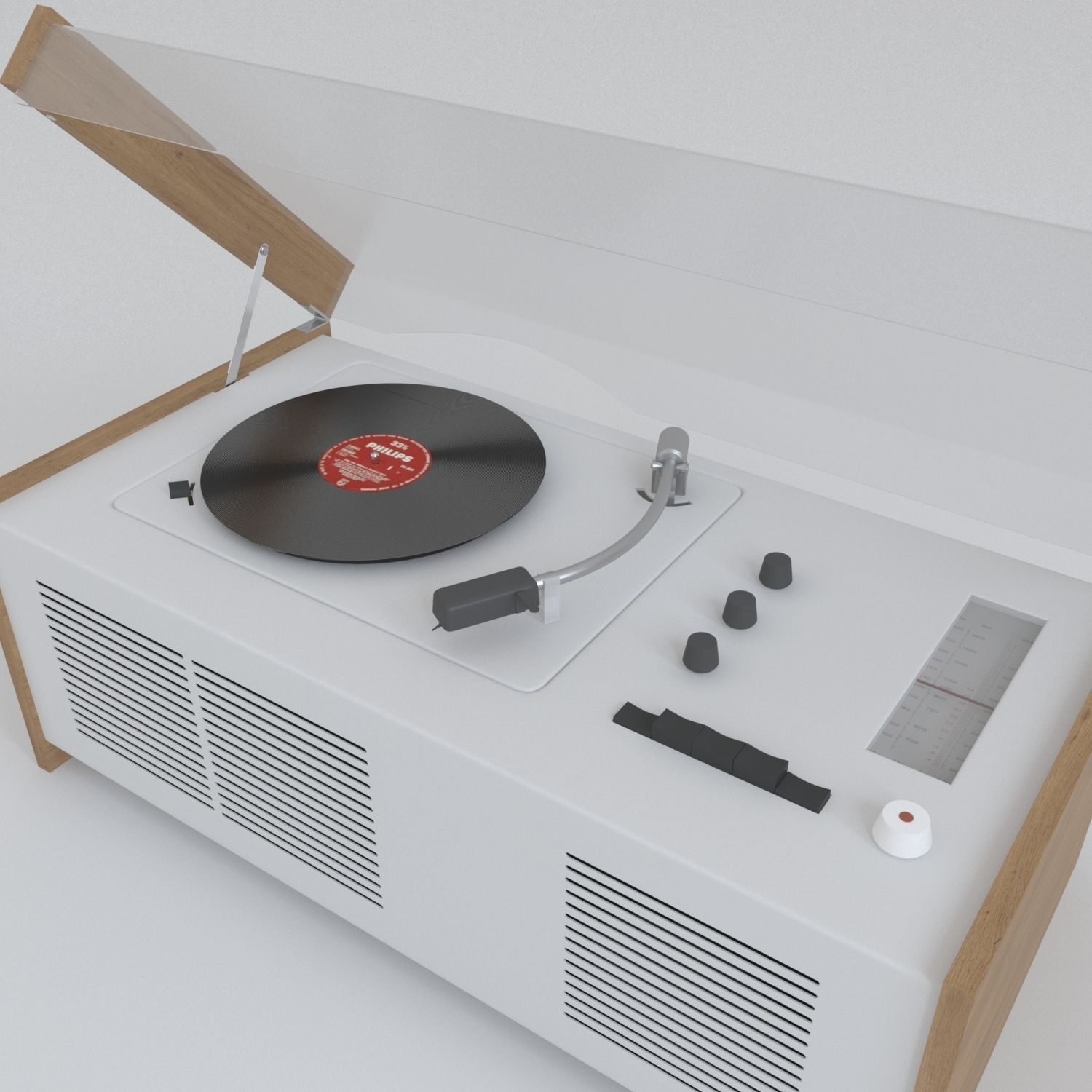 Braun SK55 Record Player 3D model_2