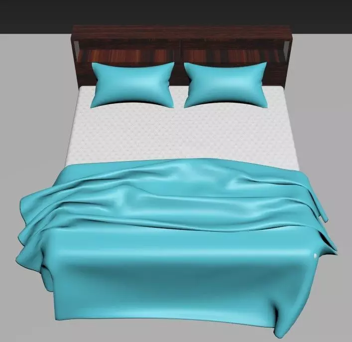 Double size Bed Free 3D model