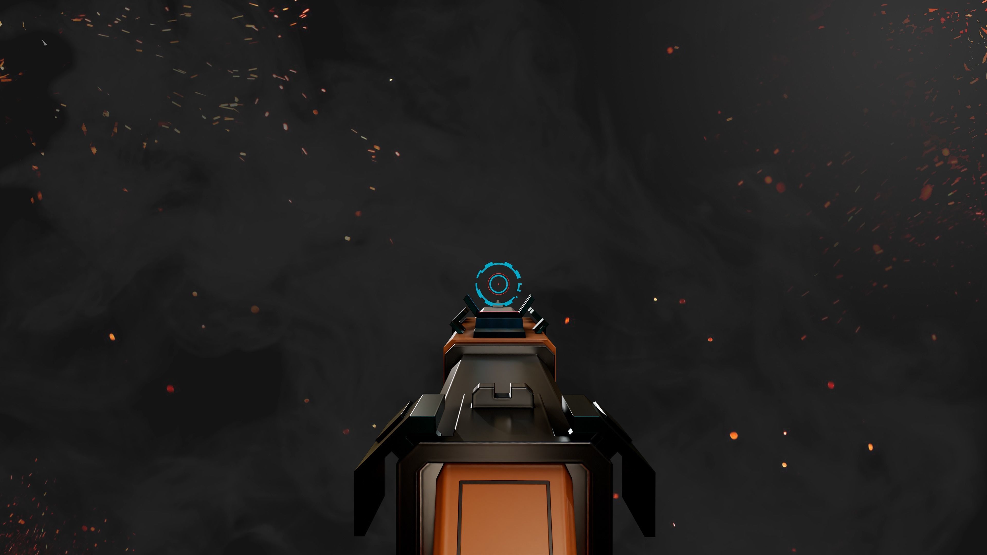 Future Sci-Fi Blaster Shotgun Game-Ready Low-poly 3D model_4