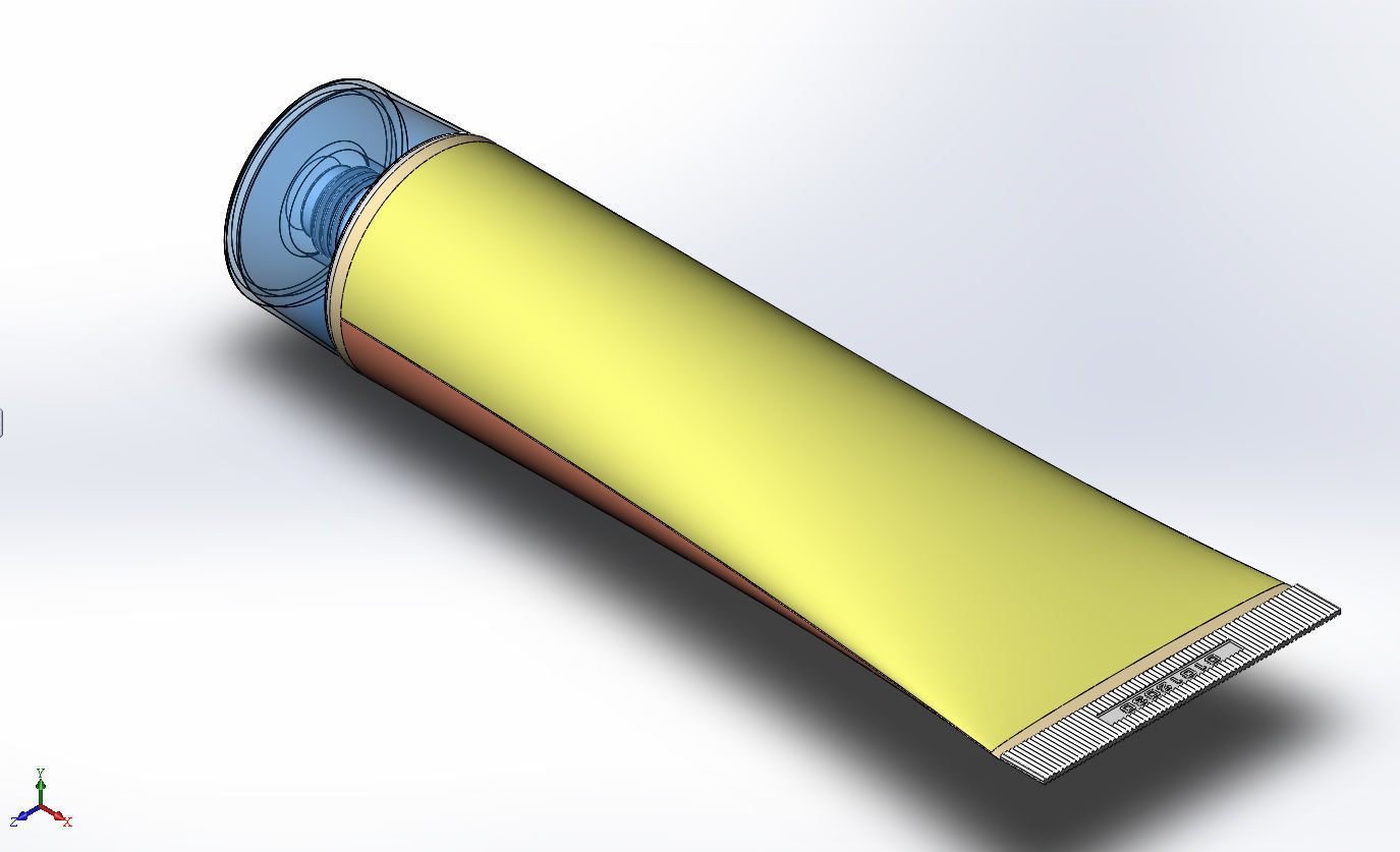 Tube with cover universal mockup 3D model_8