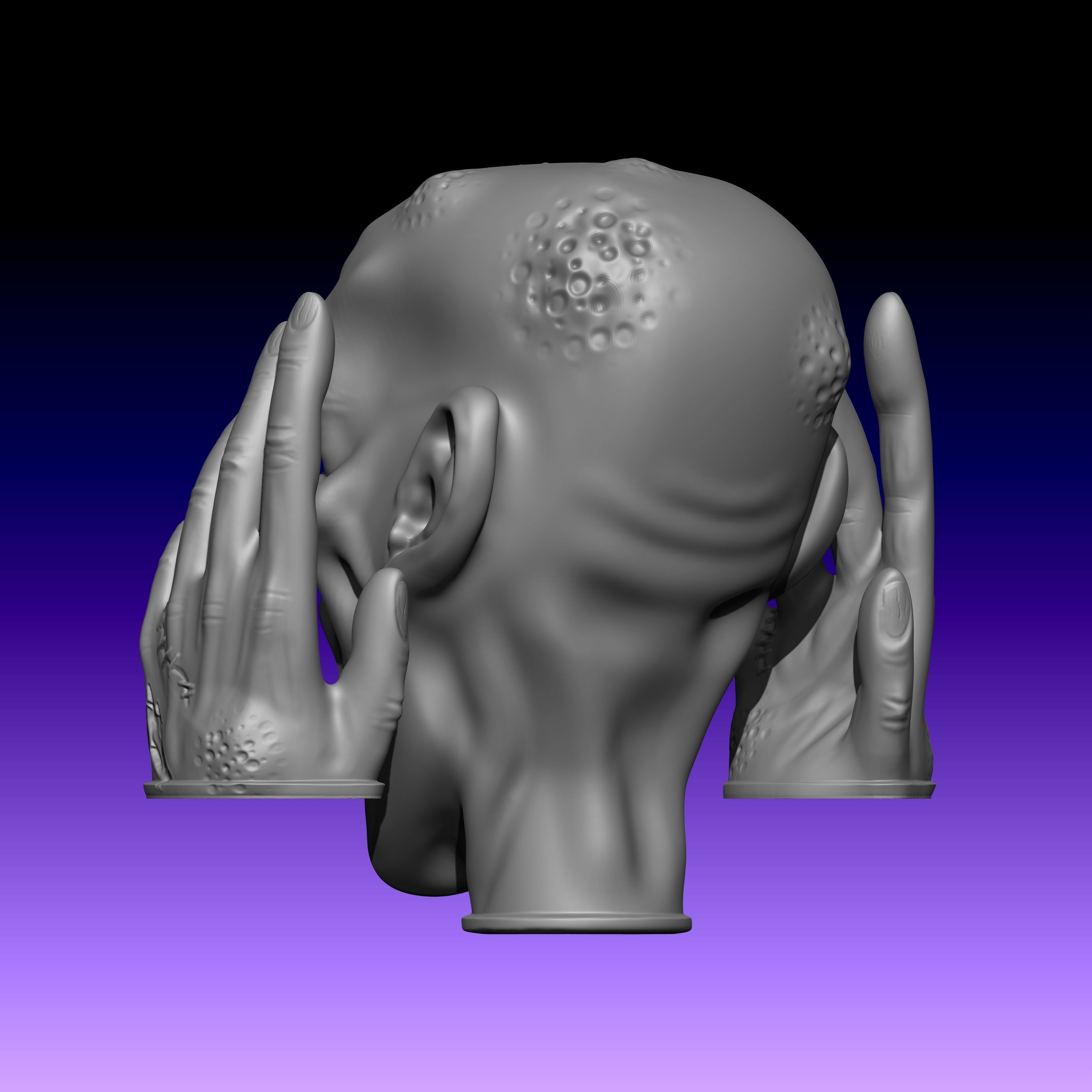 Titere de guante de zombie 001 Zombie glove puppet 001 Free 3D print model_4