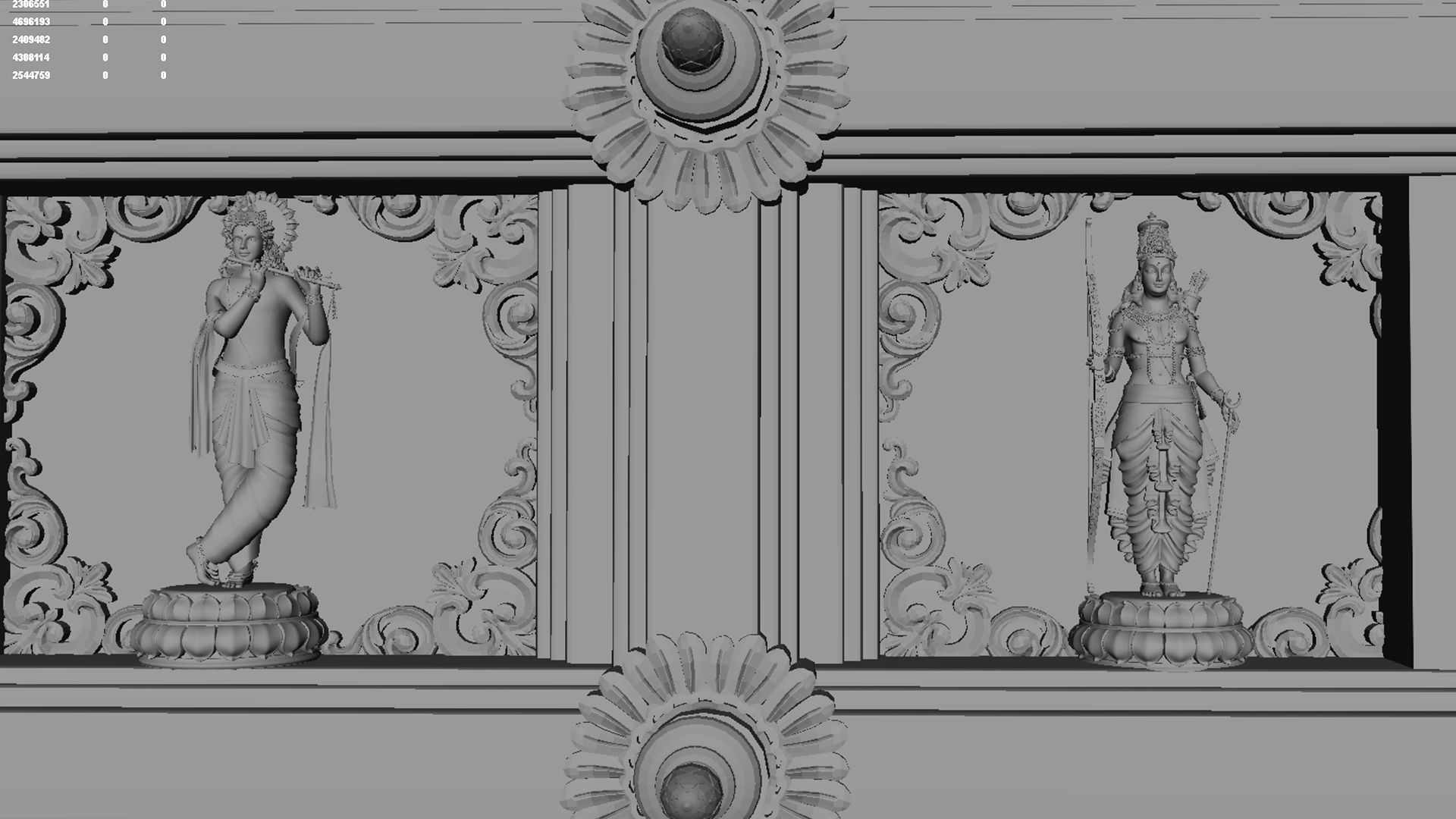 swami raghavendra temple 2 3D model_35