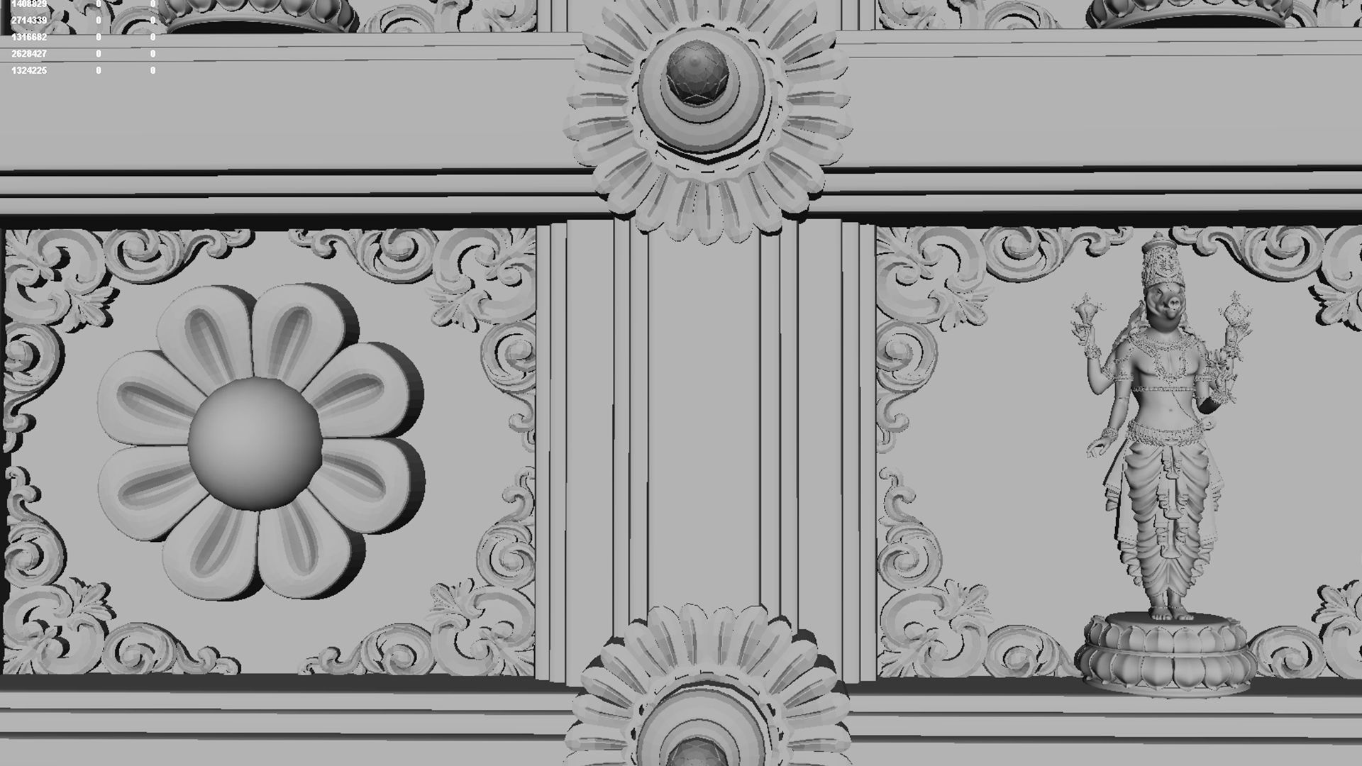 swami raghavendra temple 2 3D model_2