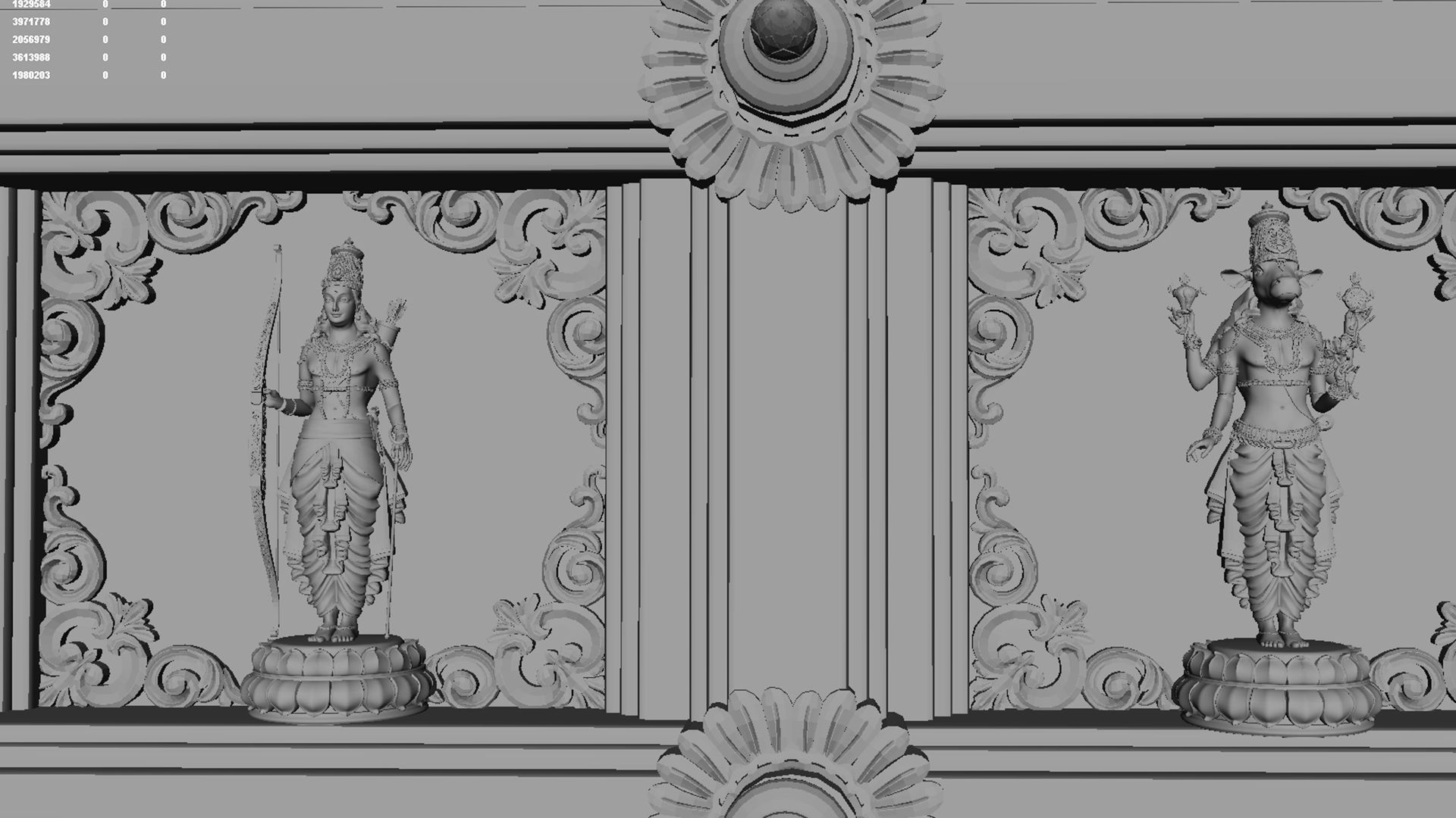 swami raghavendra temple 2 3D model_38