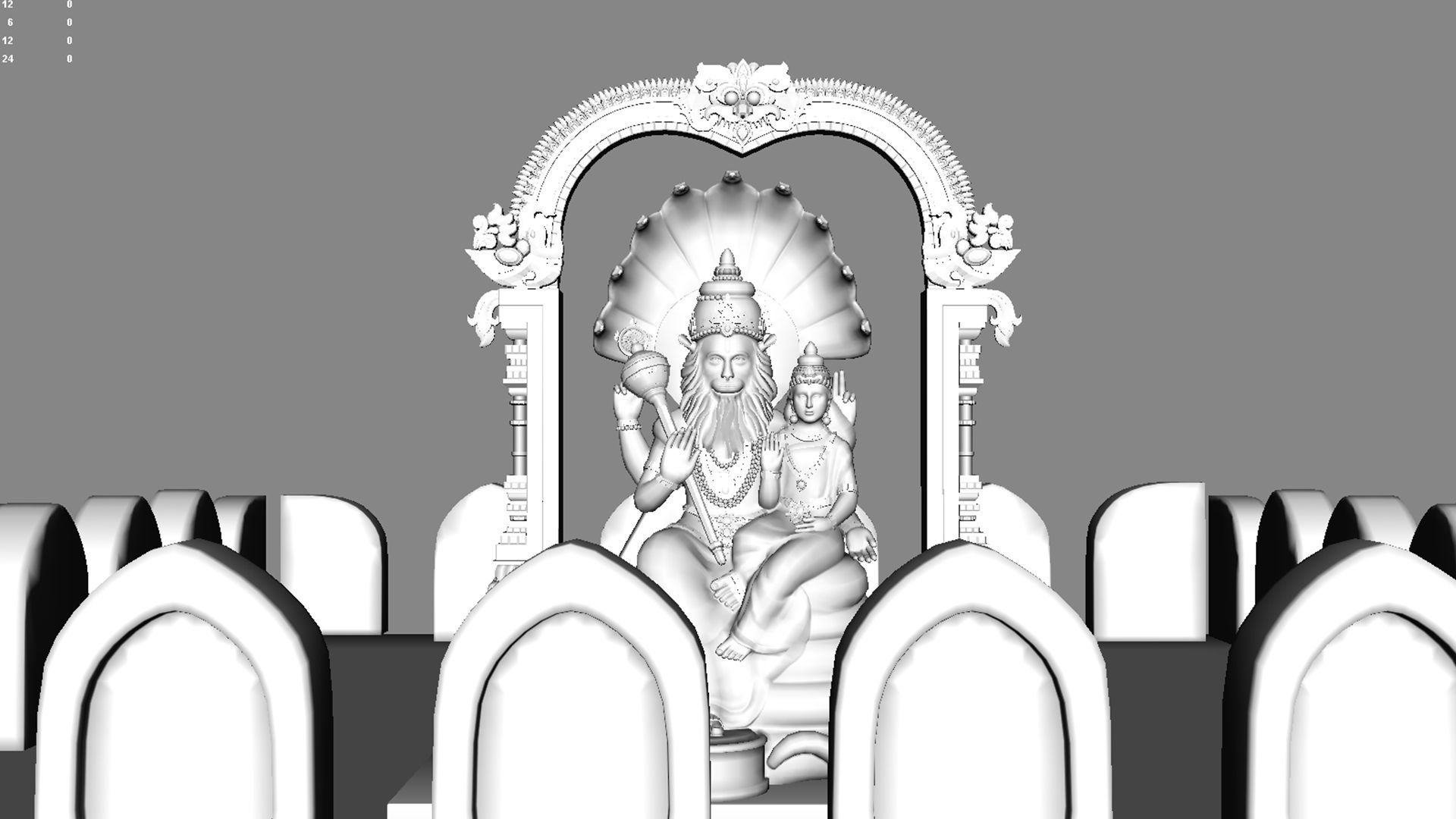 swami raghavendra temple 2 3D model_28