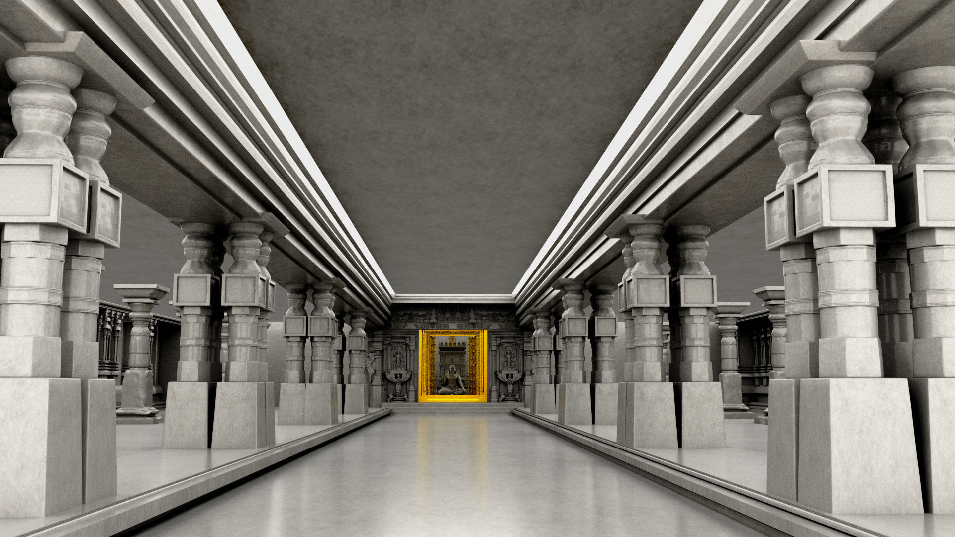 swami raghavendra temple 2 3D model_11