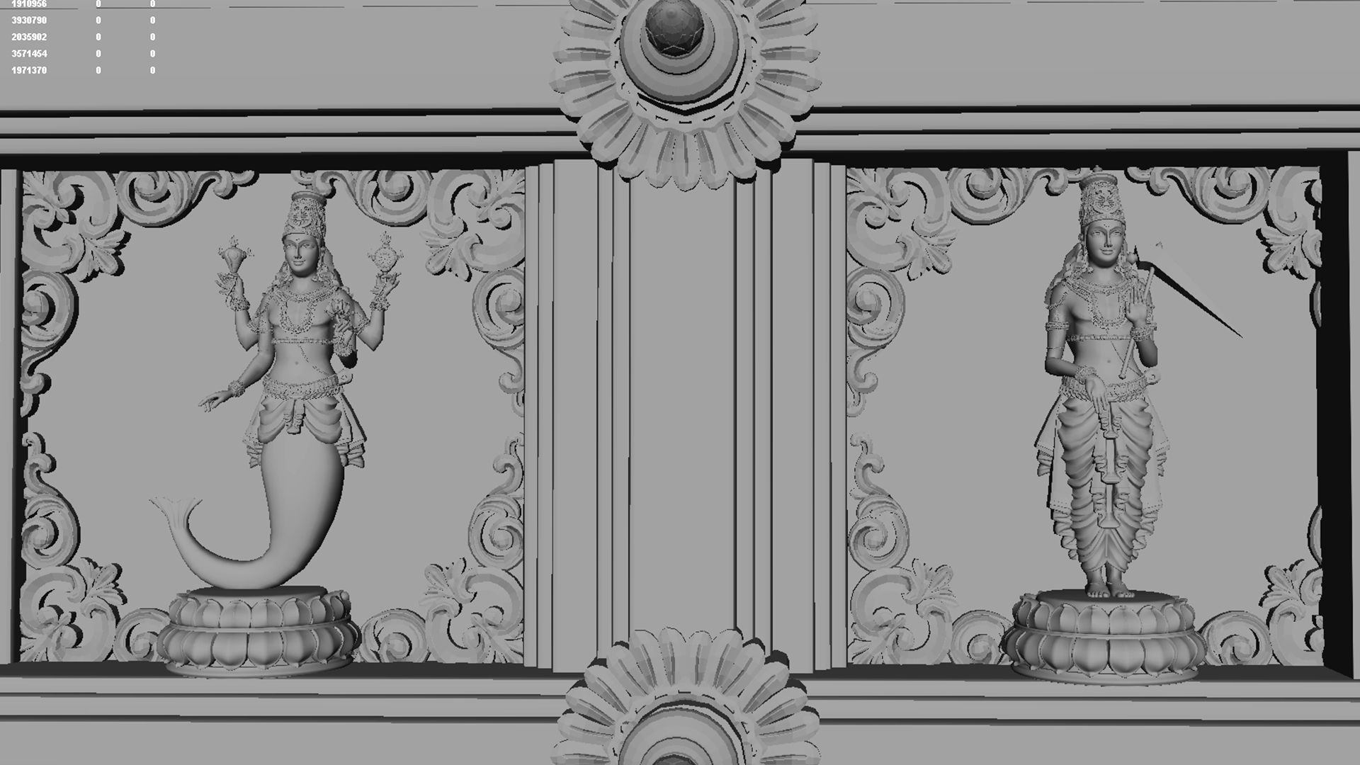 swami raghavendra temple 2 3D model_36