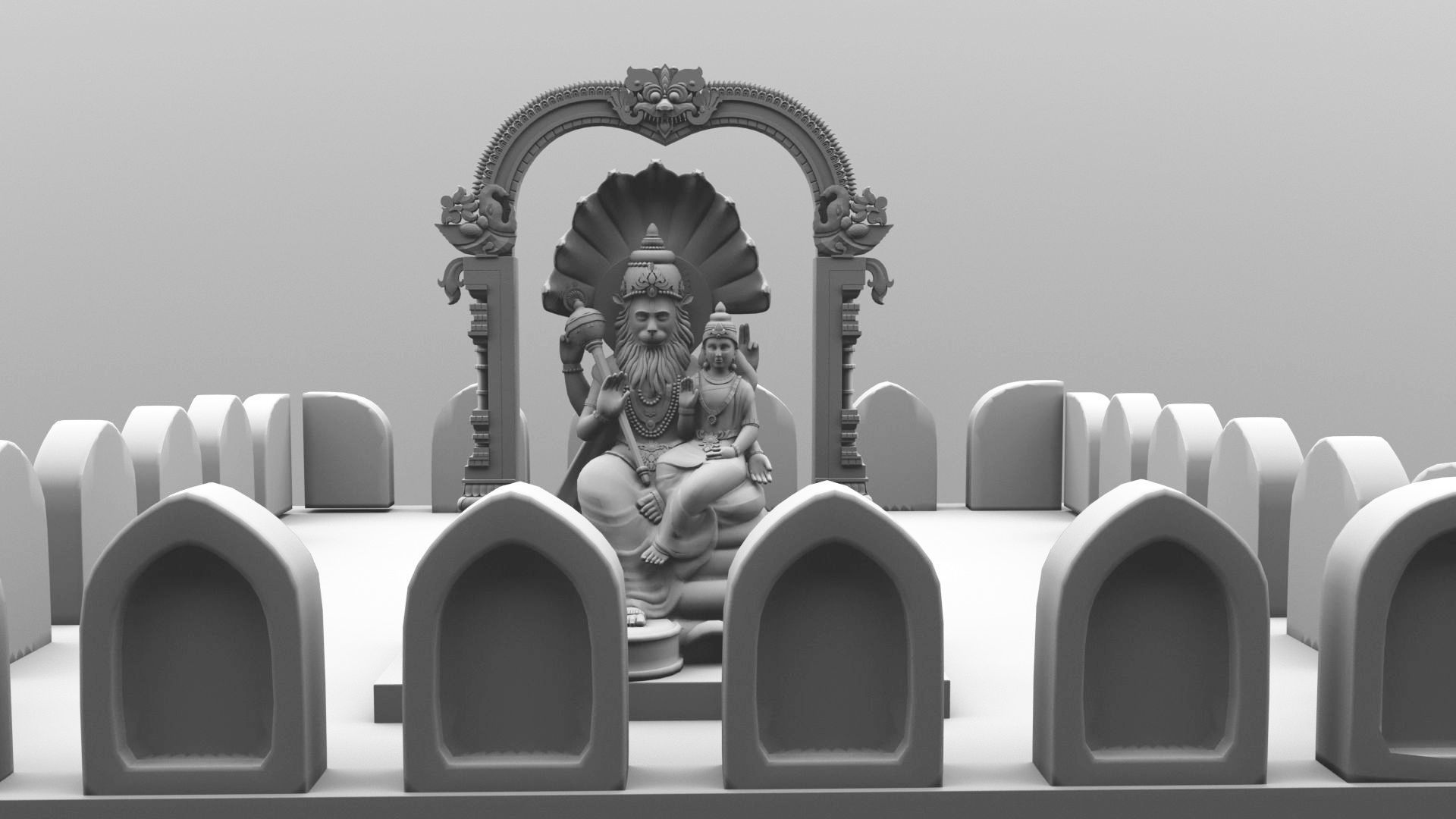 swami raghavendra temple 2 3D model_33