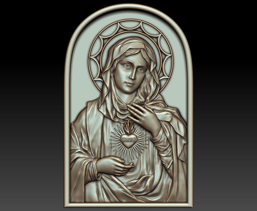 Immaculate Heart of Mary 2 3D print model_9