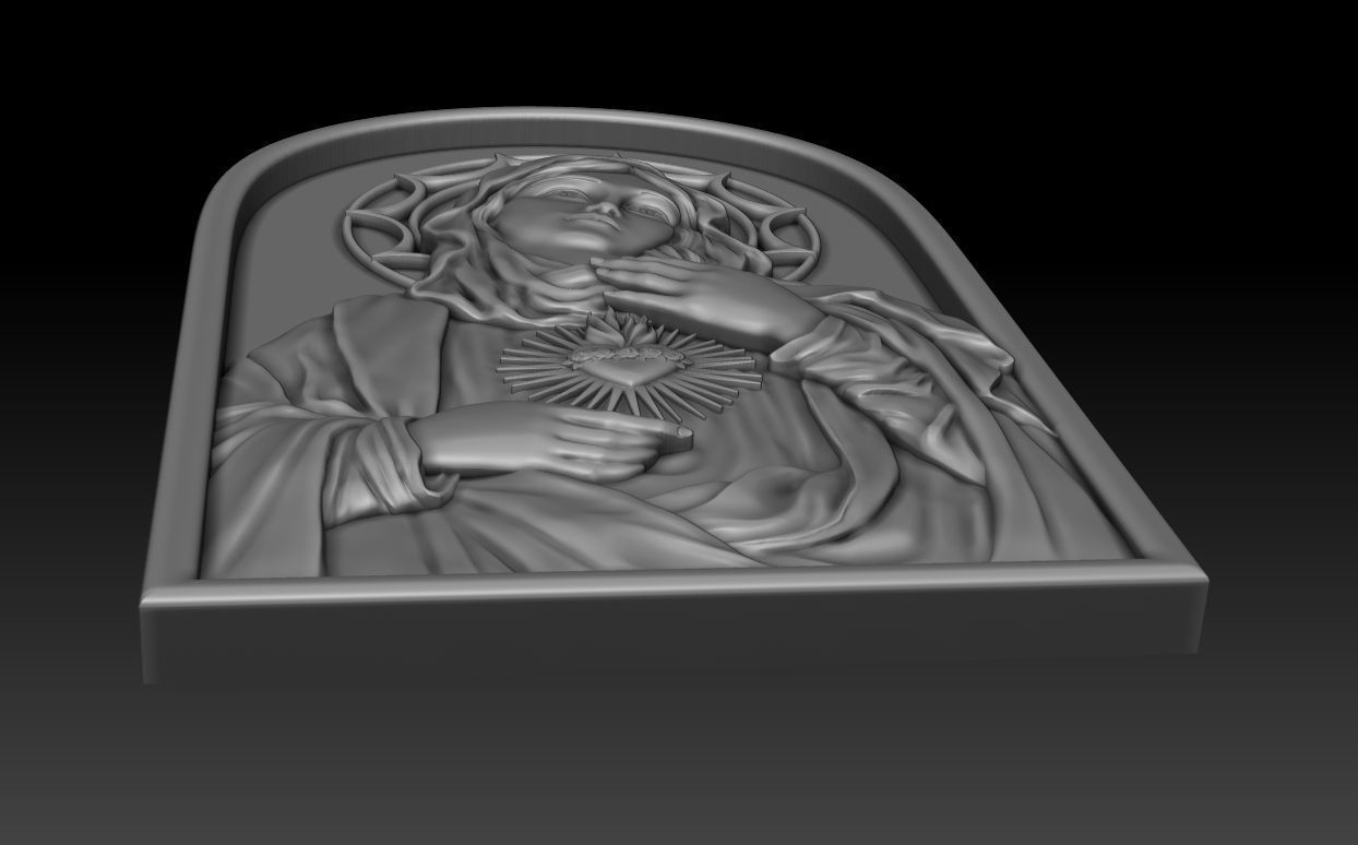 Immaculate Heart of Mary 2 3D print model_2