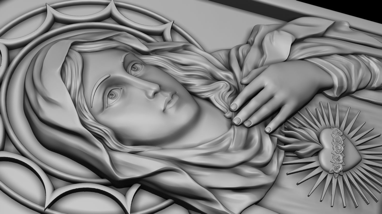 Immaculate Heart of Mary 2 3D print model_8