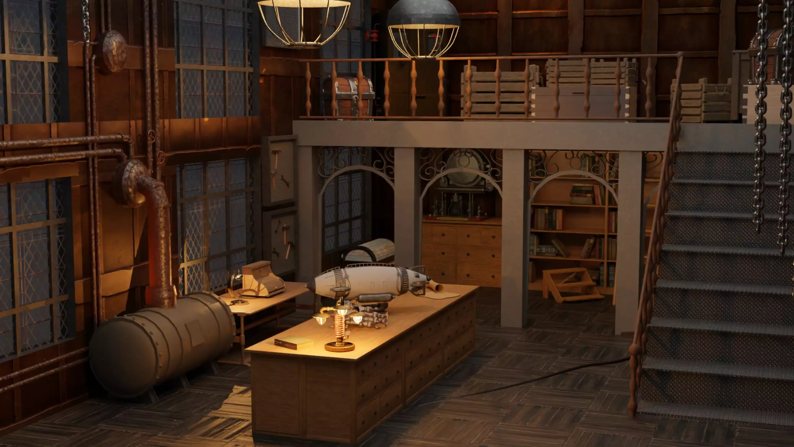Steampunk Store 3D model_0