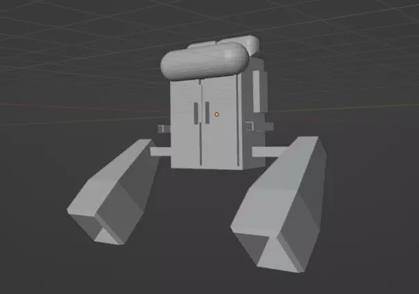 JetPack robot with two legs 3D print model_0
