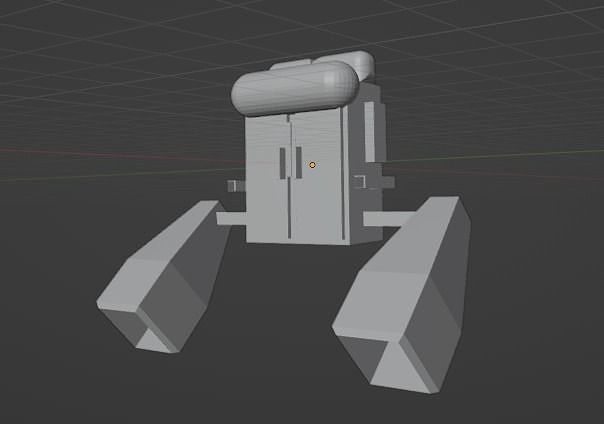 JetPack robot with two legs 3D print model
