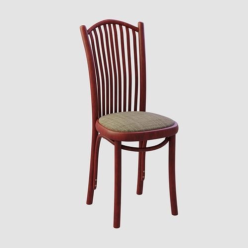 Red chair Low-poly 3D model