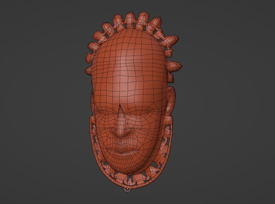 QUEEN IDIA MASK Low-poly 3D model_3